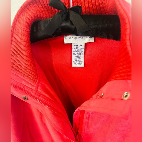 Susan Graver pink bomber jacket! Size 1XL - Picture 2 of 3